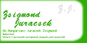 zsigmond juracsek business card